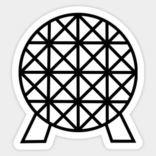 Spaceship Earth - Black Sticker